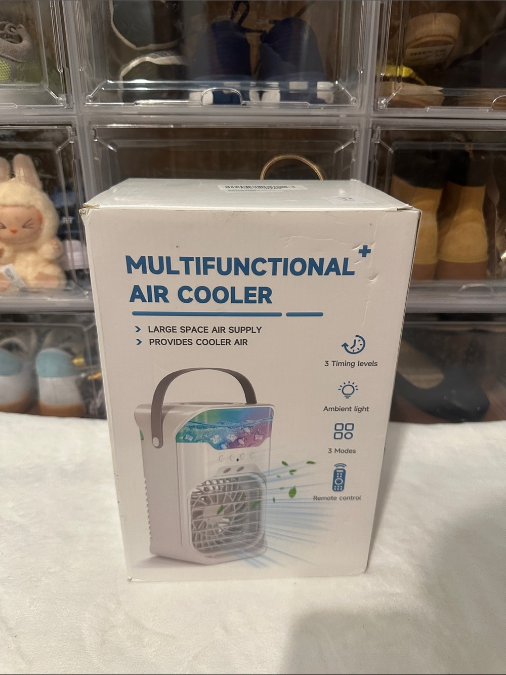 Multifunctional Air Cooler Portable Fan - White